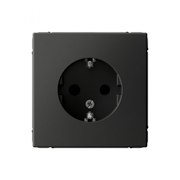 ARTGALLERY розетка с заземлением со шторками, 16А, механизм, базальт