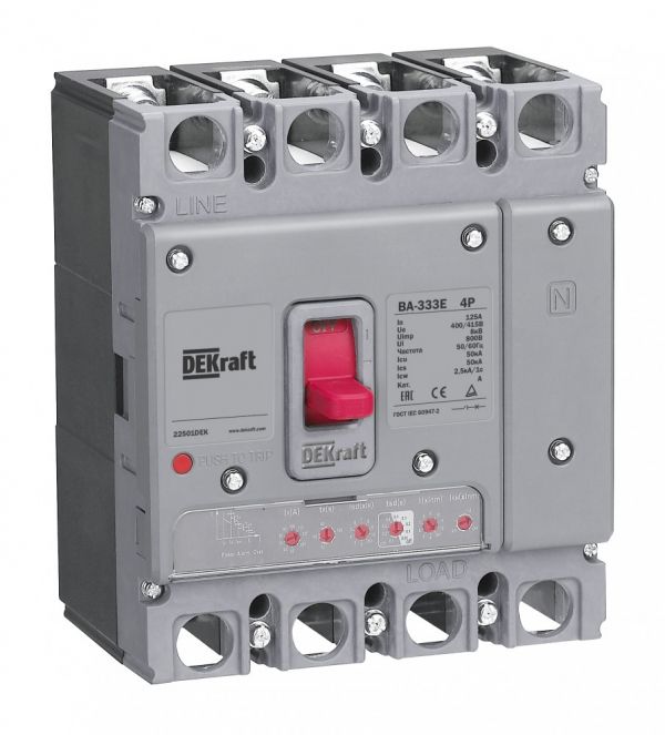 Силовой автоматический выключатель с электронным расцепителем 4P 160А 50кА ВА-333E