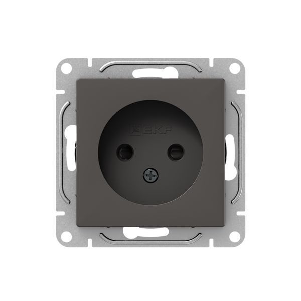 Механизм розетки  16А  без заземления  со шторками  мокко Эпика EKF