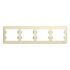 GLOSSA Рамка горизонтальная 4 поста бежевая