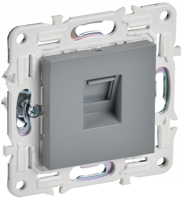 SKANDY Розетка компьютерная RJ45 кат.6 SK-K02Gr серый IEK