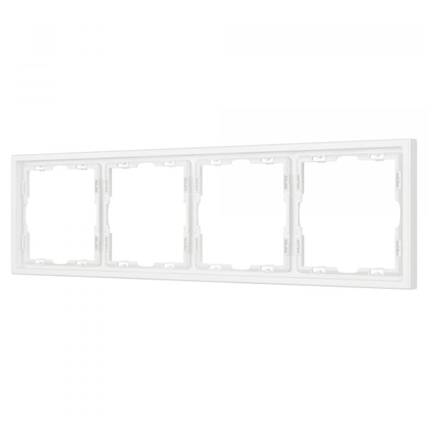 Рамка пластиковая FRM-NOBE-SFPL-4-WH, Белый, 4 поста