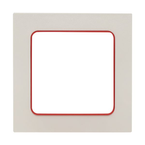 Стокгольм Рамка 1-местная белая с линией цвета красный