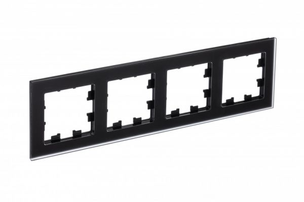 Рамка четырехпостовая ATLASDESIGN NATURE, МАТОВОЕ ОРГАНИЧЕСКОЕ СТЕКЛО ЧЕРНЫЙ