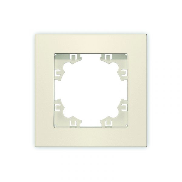 Рамка одноместная горизонтальная Афина слоновая кость (ivory) (еврослот)