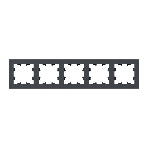 Рамка 5-местная графит.  пластик Эпика EKF
