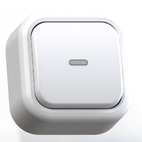 Валентина Выключатель открытой установки          одноклавишный с подсвет, А16-054