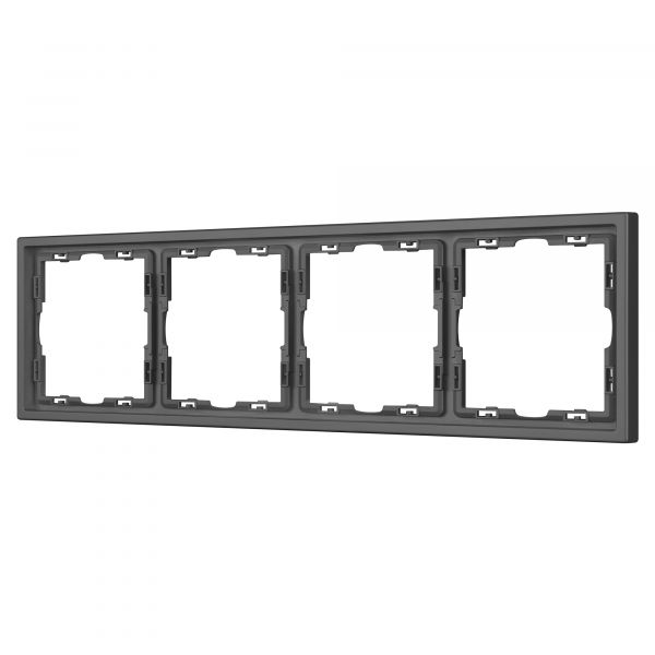 Рамка пластиковая FRM-NOBE-SFPL-4-GR, Серый, 4 поста