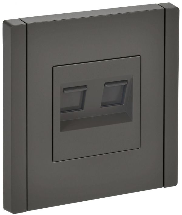 FORTE&PIANO Розетка компьютерная двойная RJ45 кат.5E FP333 серый IEK