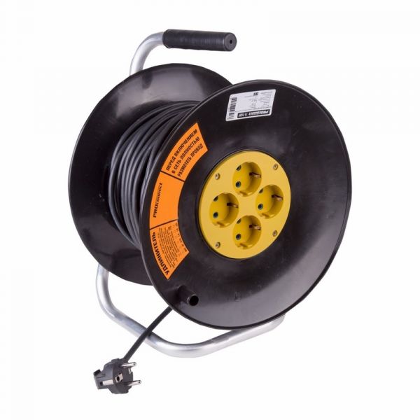 Удлинитель силовой на катушке 4 гнезда с/з 30 м 3х1,5 мм OPTIMA PROCONNECT