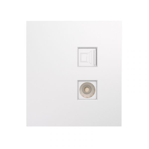 Розетка STRONG компьютерная RJ45 кат6 + TV скрытой установки механизм жемчуг