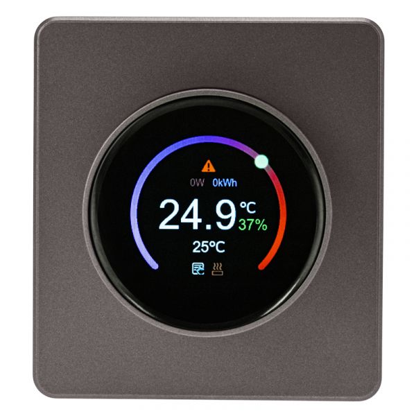 ROUND Термостат электронный с индикацией Wi-Fi скрытой установки титан