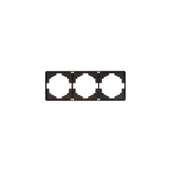 Рамка ROUND 3-постовая оникс