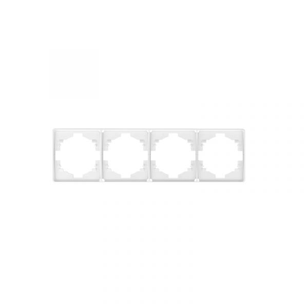 Рамка ROUND 4-постовая перламутр