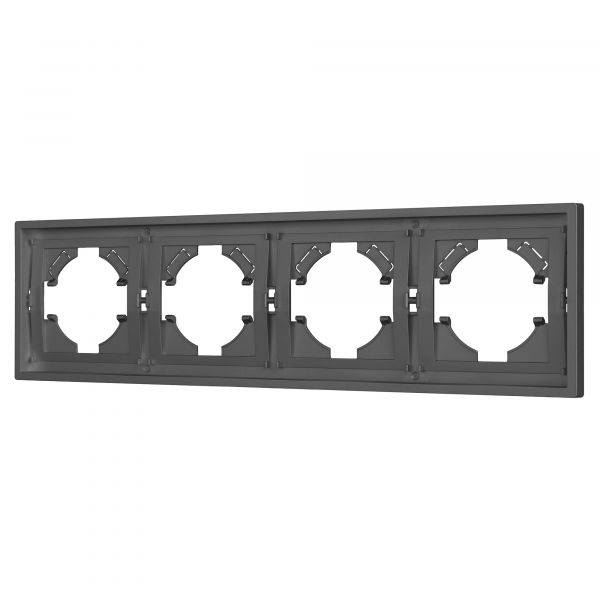 Рамка пластиковая FRM-TENDO-SFPL-4-GR, Серый, 4 поста