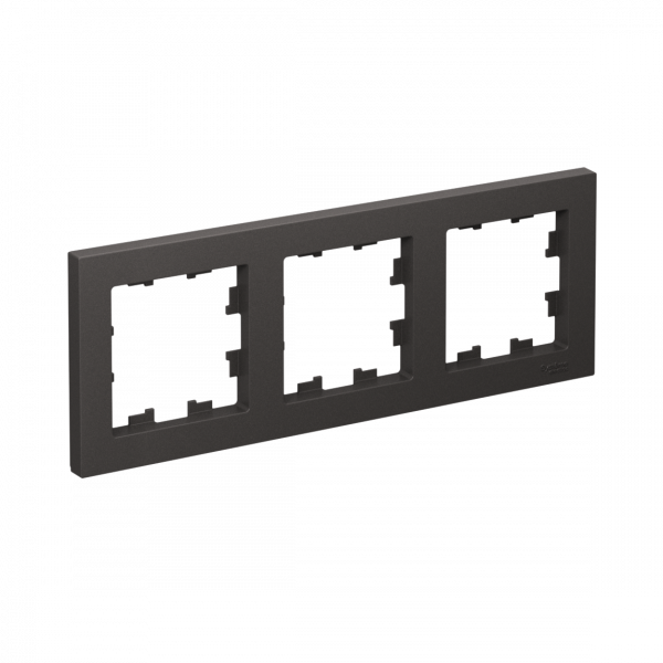 ATLASDESIGN 3-постовая РАМКА, универсальная, БАЗАЛЬТ