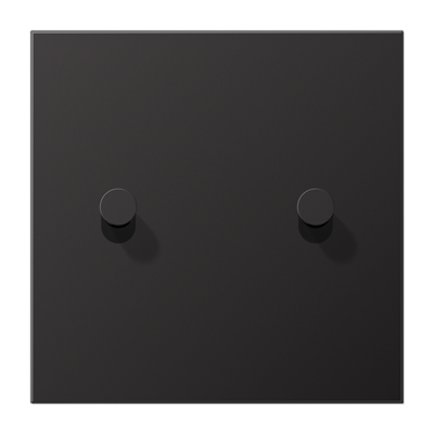 Плата центральная для выключателей, 1 пост, 2 тумблера, конус, металл, dark, LS1912