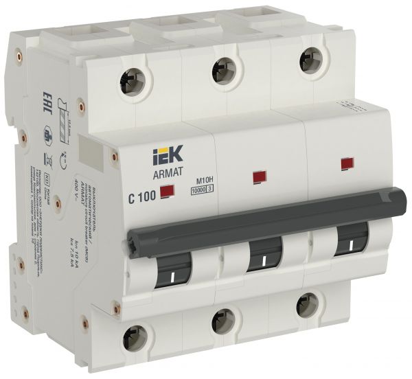 Выключатель автоматический M10H 3P C 100А