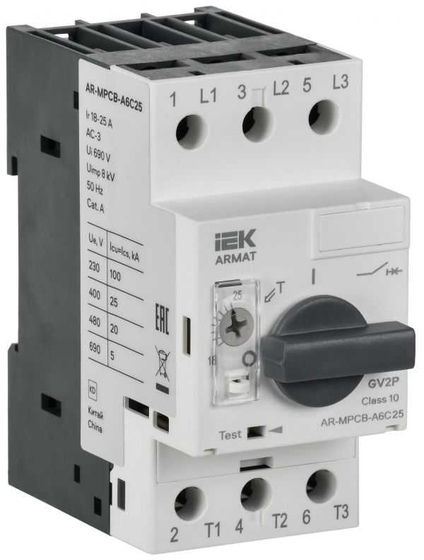 Выключатель автоматический защиты двигателя A6 GV2P 18-25А