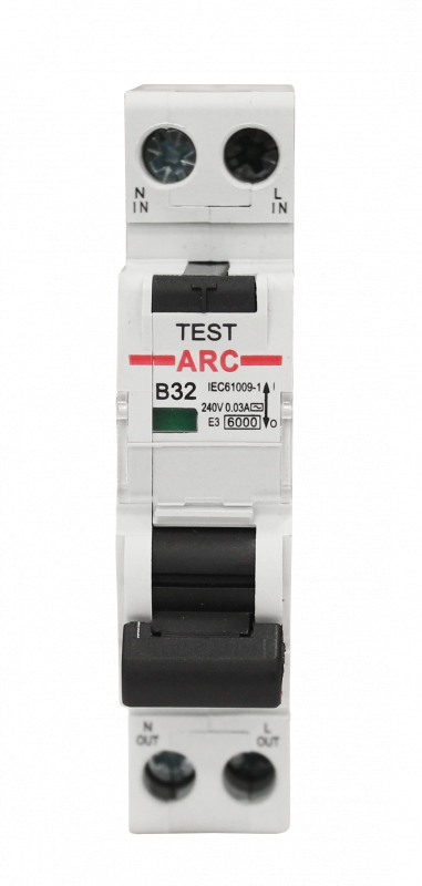 Выключатель дифференциальный автоматический АВДТ-ARC-1P+N-B32-30mA-ТипAC 1P+N/32A/B/AC/230VAC/30mA/6kA