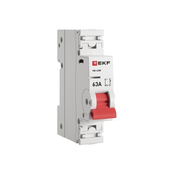 Выключатель нагрузки (ВН) однополюсный 1P 63А ВН-63N S63163 PROXIMA EKF