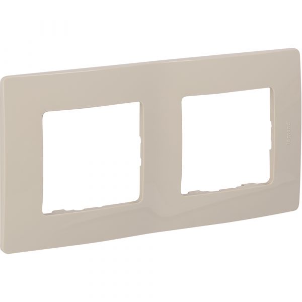 Рамка 2-местная слоновая кость ETIKA