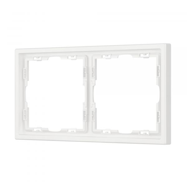 Рамка пластиковая FRM-NOBE-SFPL-2-WH, Белый, 2 поста