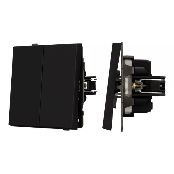 Механизм выключателя управления шторами SWT-TENDO-MKR2-SFPL-BK 230V, 10A, Чёрный, 1 пост