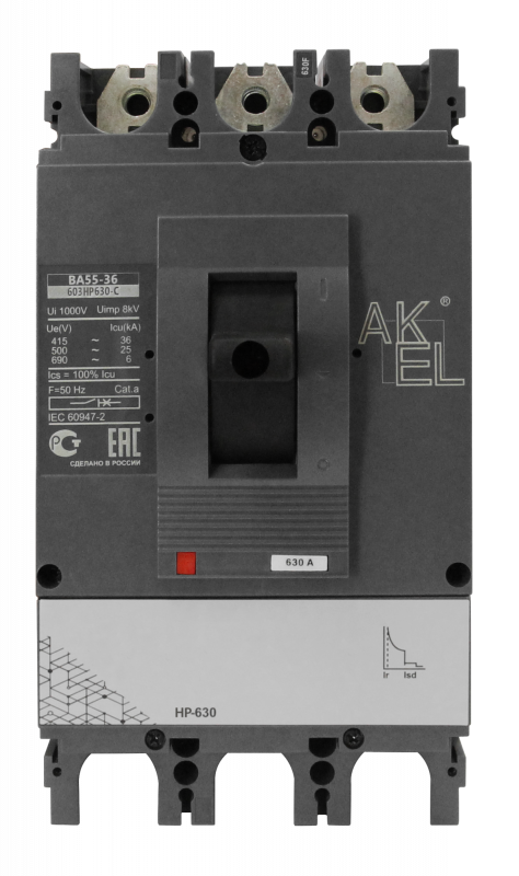 Выключатель автоматический в литом корпусе ВА55-36-603НР630-С