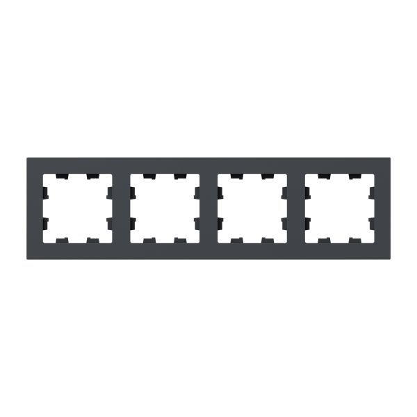 Рамка 4-местная графит.  пластик Эпика EKF