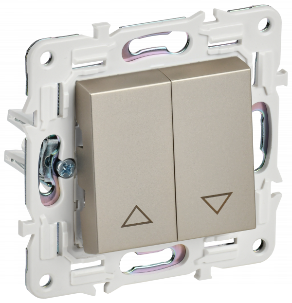 SKANDY Выключатель жалюзи 10А SK-V12Sh шампань IEK