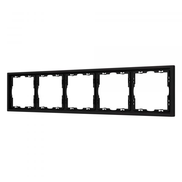 Рамка пластиковая FRM-NOBE-SFPL-5-BK, Чёрный, 5 постов