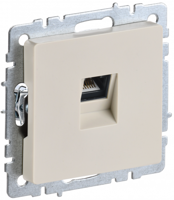 BRITE Розетка компьютерная RJ45 кат.5E РК10-БрКр бежевый