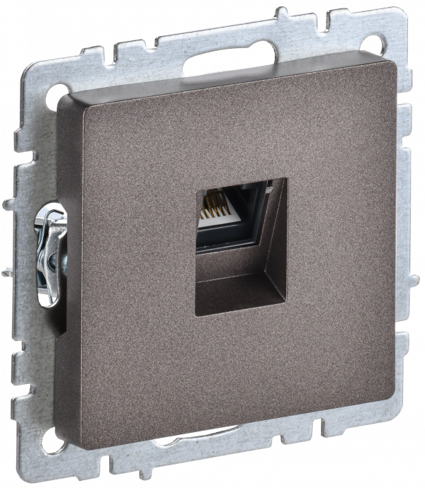 BRITE Розетка компьютерная RJ45 кат.6 РК11-БрТБ темная бронза IEK