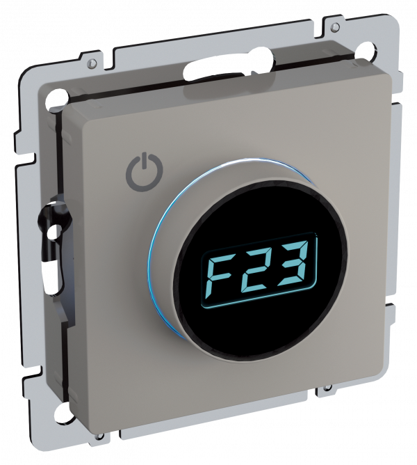 BRITE Термостат электронный с индикацией ТС10-1-БрКр бежевый IEK