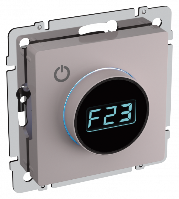 BRITE Термостат электронный с индикацией ТС10-1-БрЖ жемчуг IEK