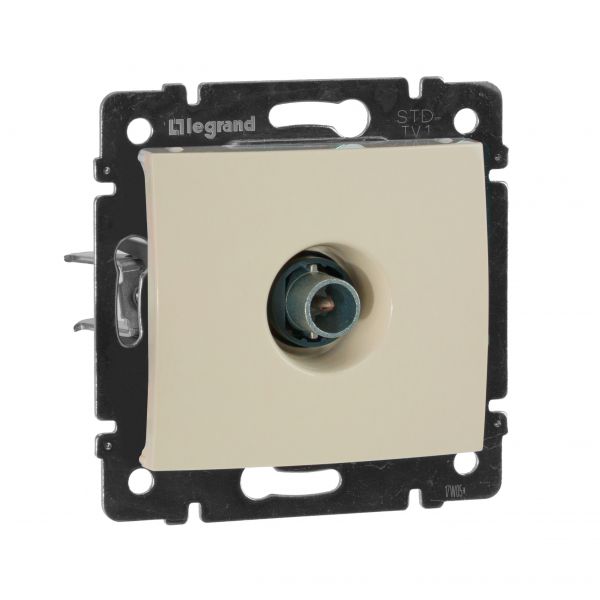 Розетка TV тип звезда слоновая кость VALENA