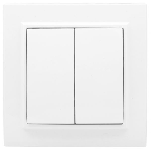 Выключатель Минск 2-клавишный СП 10А белый