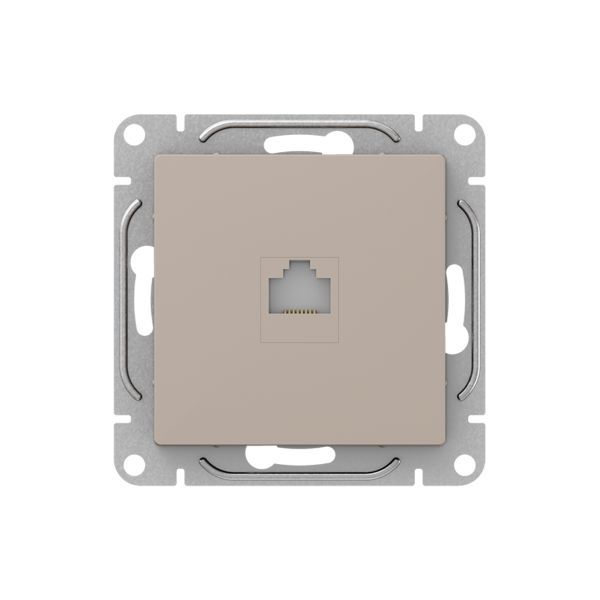 Механизм розетки RJ11  кремовый Эпика EKF