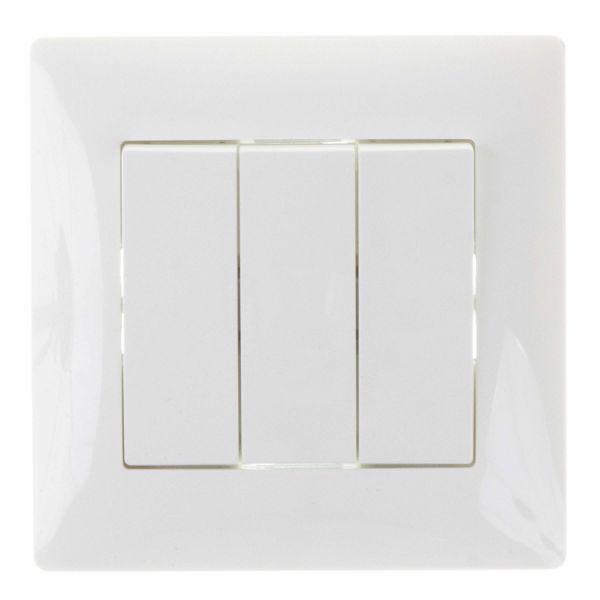 Выключатель Bravo 3кл, механизм, 10А, 250В, белый