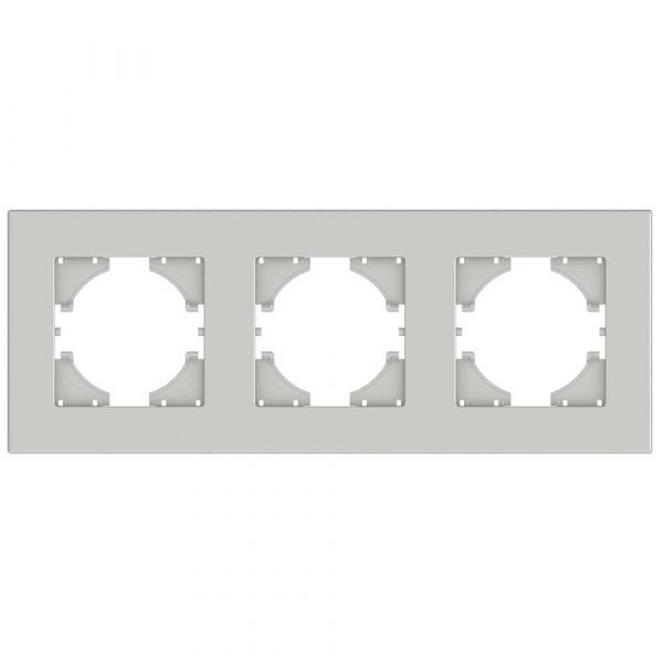 Рамка City 3-местная, жемчуг