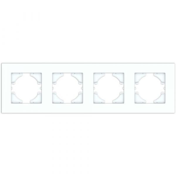 Рамка City 4-местная, белый