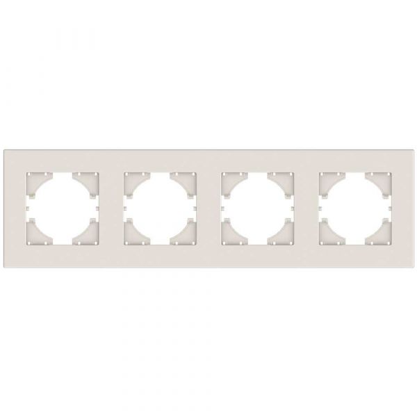 Рамка City 4-местная, бежевый
