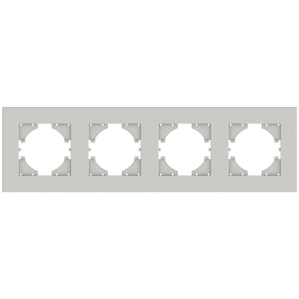 Рамка City 4-местная, жемчуг