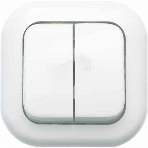 Валентина Выключатель скрытой установки           двухклавишный С56-034