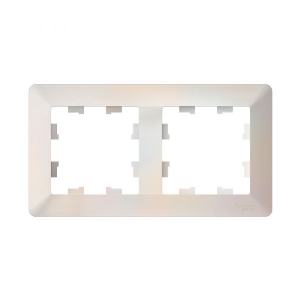 ATLASDESIGN AIR 2-постовая РАМКА, ЖЕМЧУГ/дымчатый белый