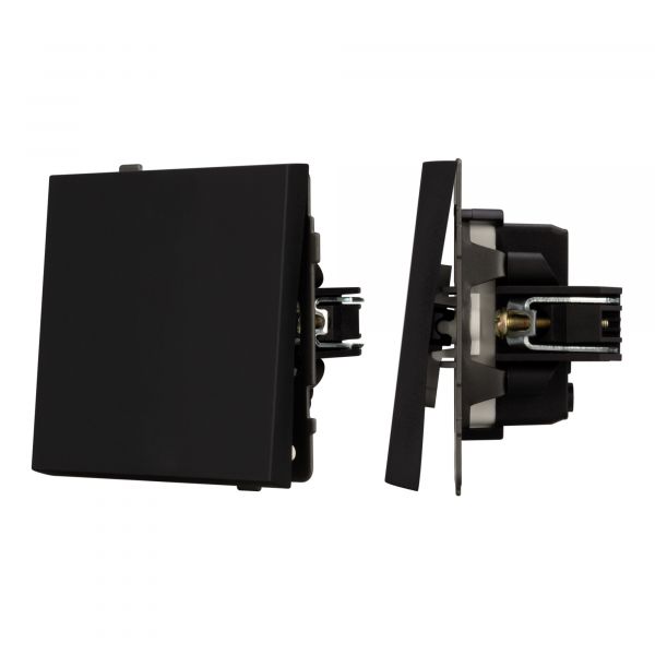Механизм выключателя одноклавишный непроходной SWT-TENDO-MK01-SFPL-BK 230V, 10A, Чёрный, 1 пост