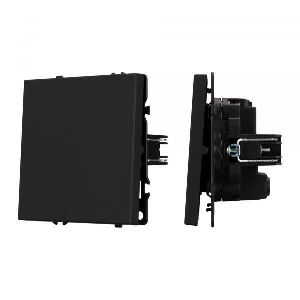 Механизм выключателя одноклавишный перекрёстный SWT-NOBE-MKX1-SFPL-BK 230V, 10A, Чёрный, 1 пост