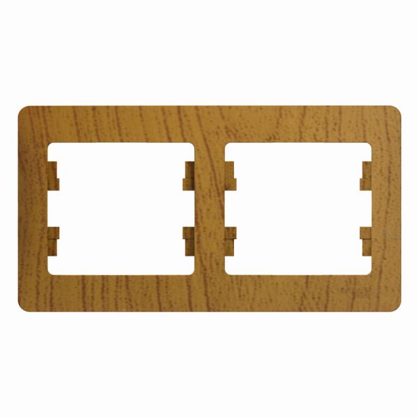 GLOSSA Рамка 2 поста горизонтальная дуб