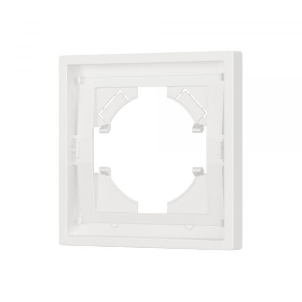 Рамка пластиковая FRM-TENDO-SFPL-1-WH, Белый, 1 пост